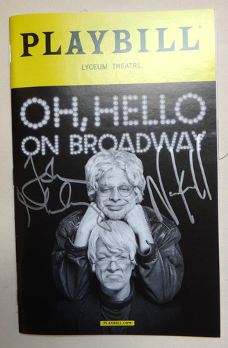 Hello signed playbill john - oh,